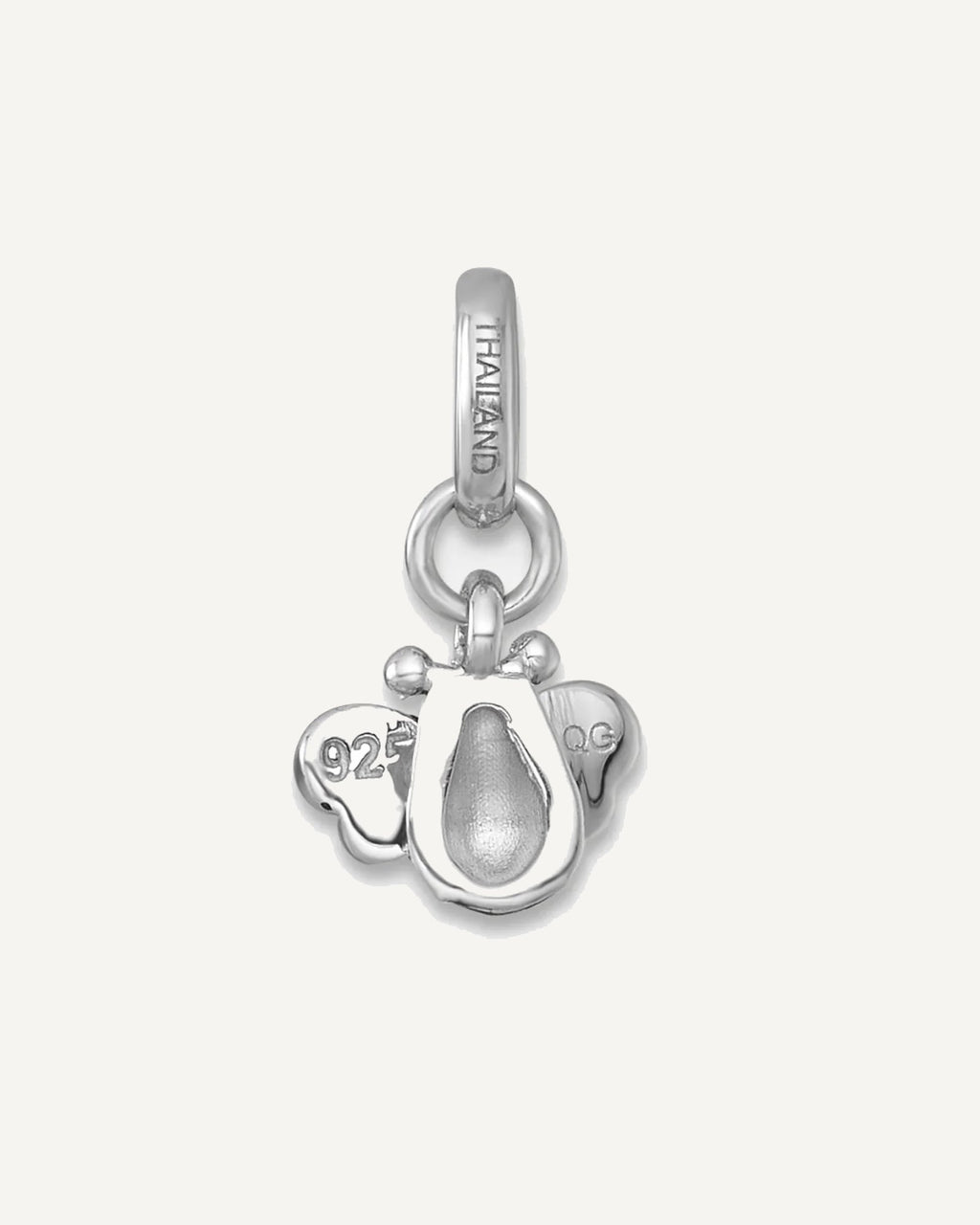 Sterling Silver Rhodium-plated Black/Yellowith White Enamel Bee Petite Pendant – View 3