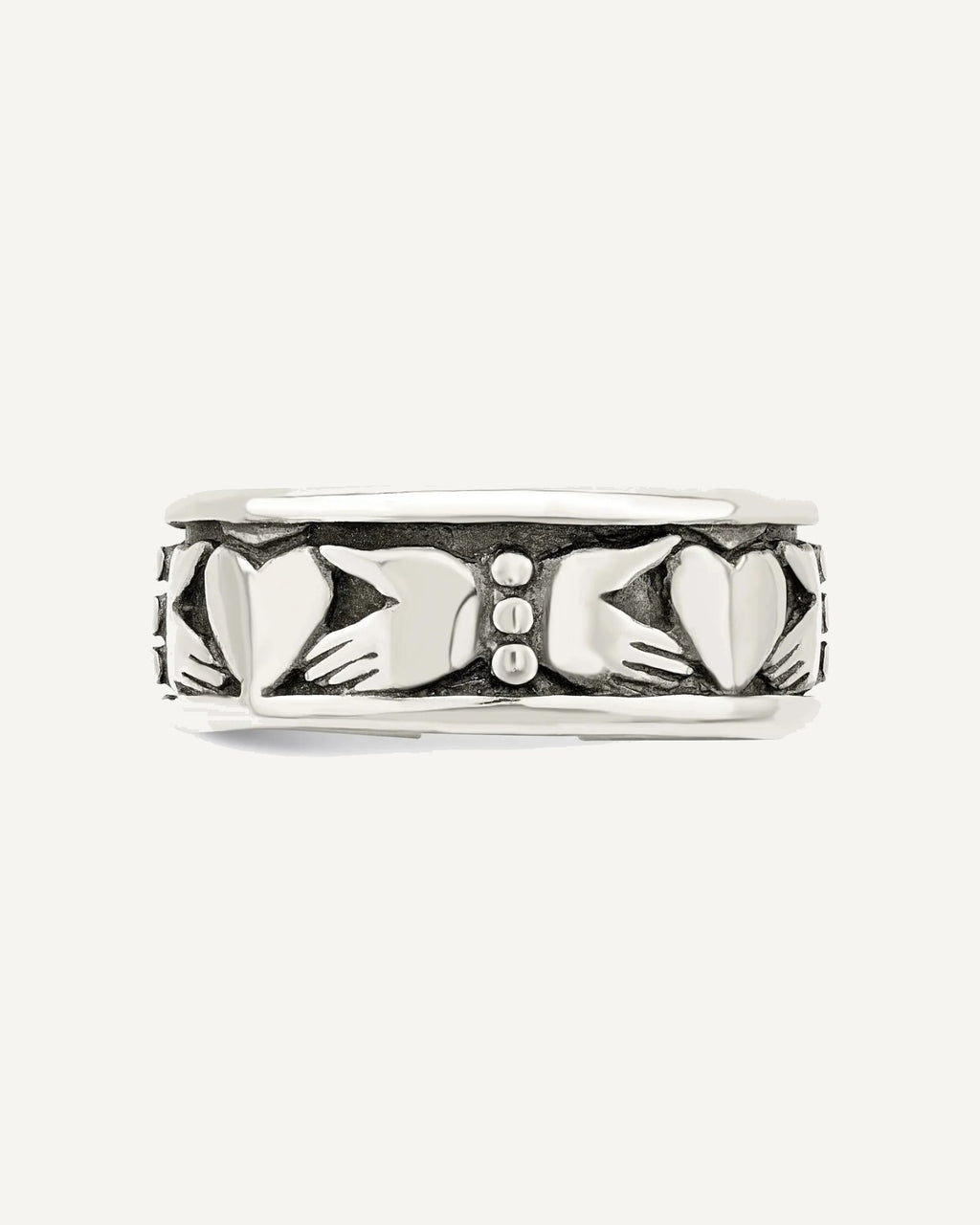 Sterling Silver Claddagh Design Ring – View 4