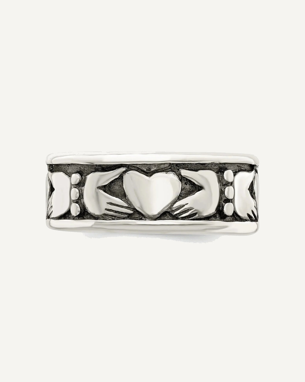 Sterling Silver Claddagh Design Ring – View 5