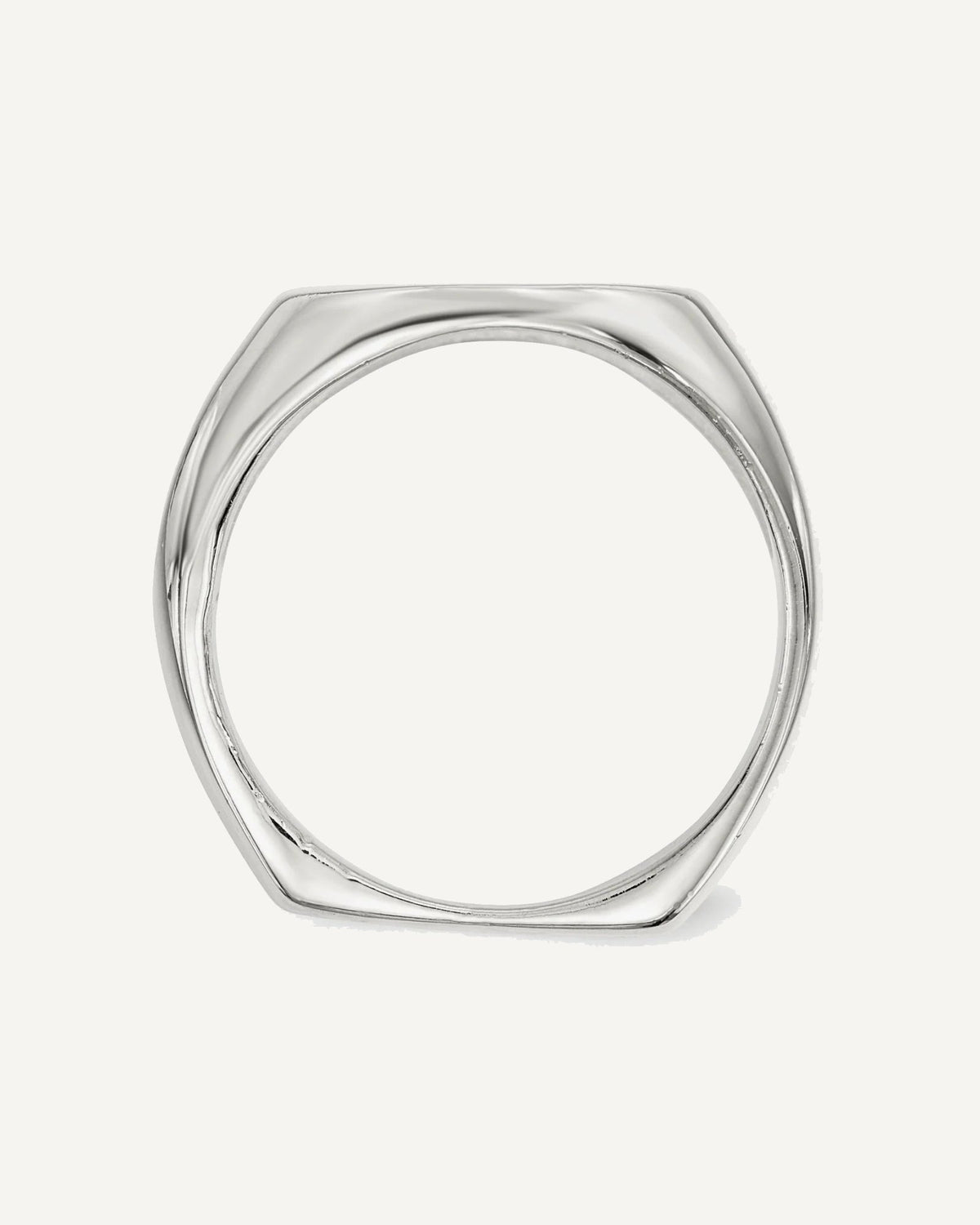 Sterling Silver 18x14mm Open Back Signet Ring – View 2
