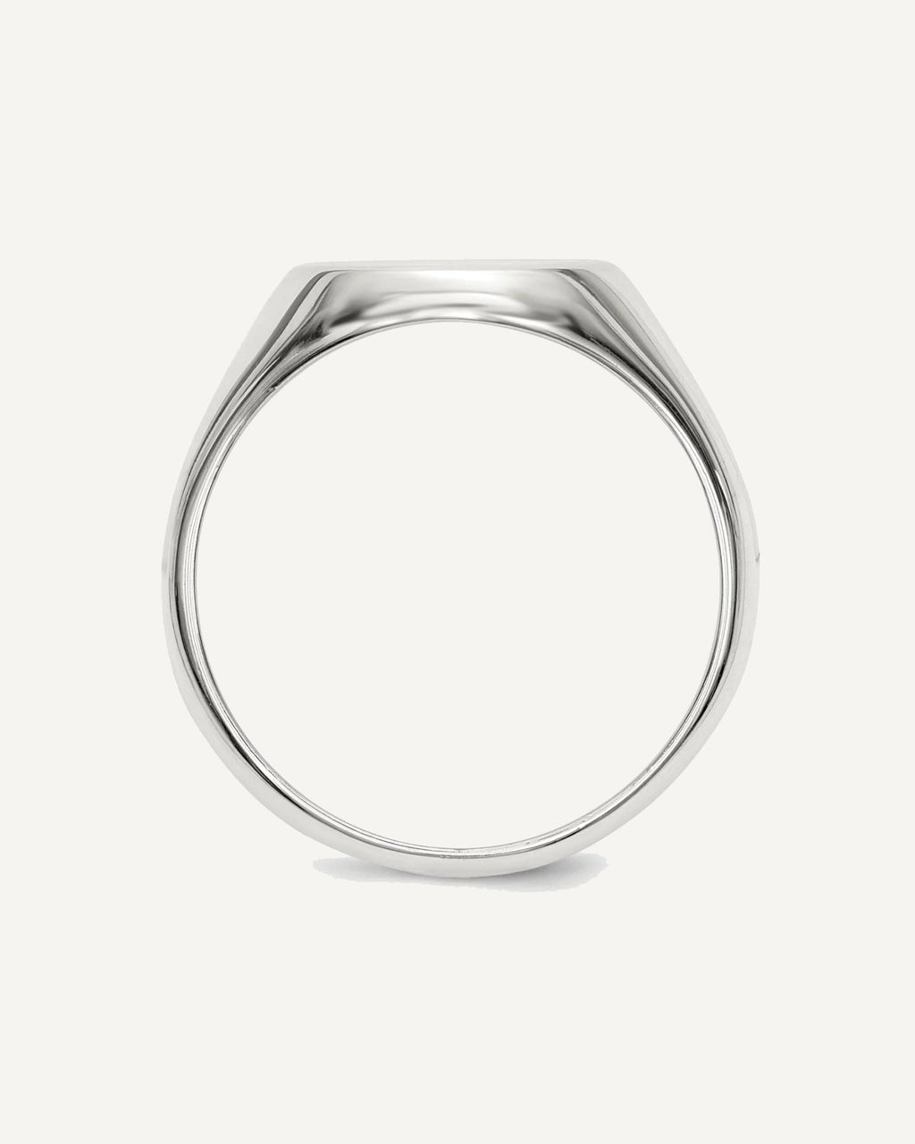 Sterling Silver 15x12mm Closed Back Signet Ring – View 2