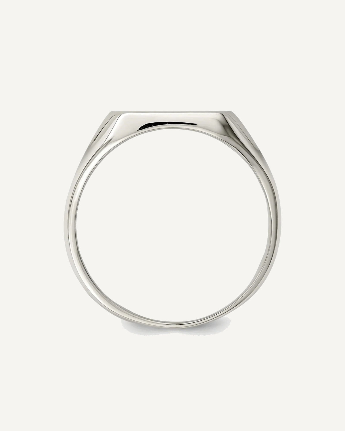 Sterling Silver 12x12mm Closed Back Signet Ring – View 2