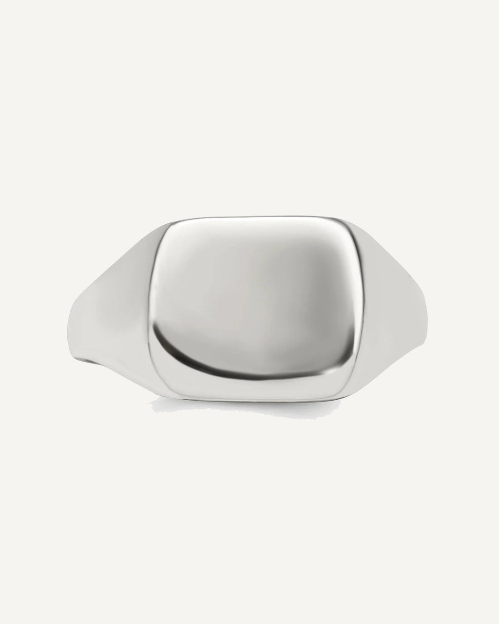 Sterling Silver 12x12mm Closed Back Signet Ring – View 5