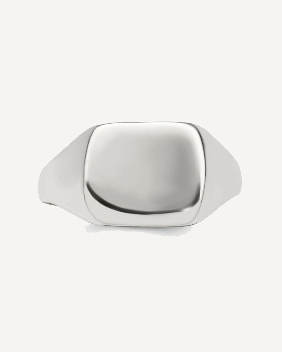 Sterling Silver 12x12mm Closed Back Signet Ring – View 5