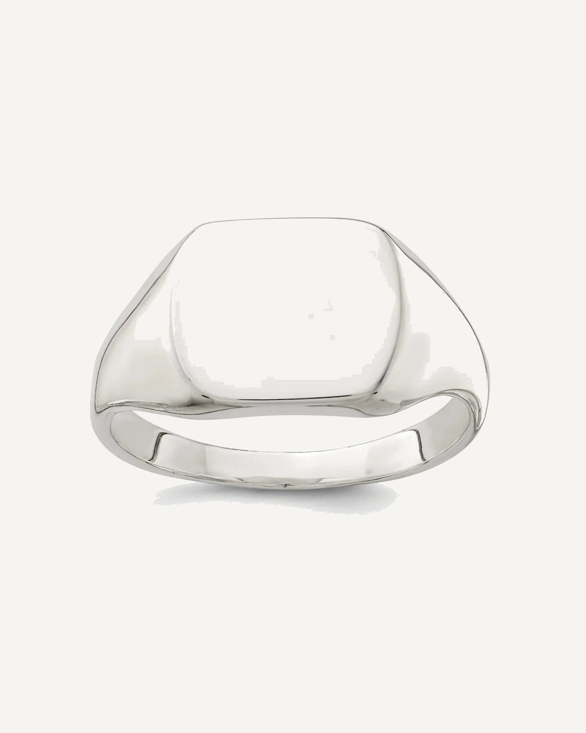 Sterling Silver 12x12mm Closed Back Signet Ring – View 1