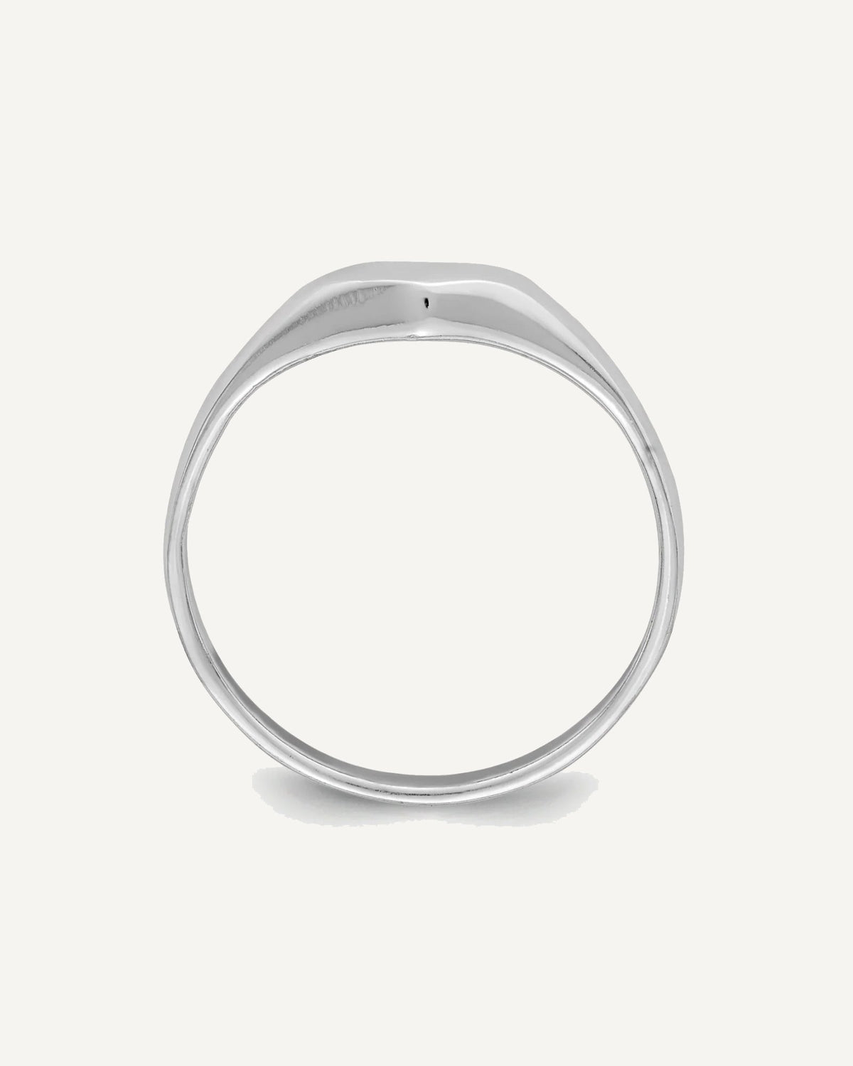 Sterling Silver RH-plated Polished Elongated Heart Size 3 Ring – View 2