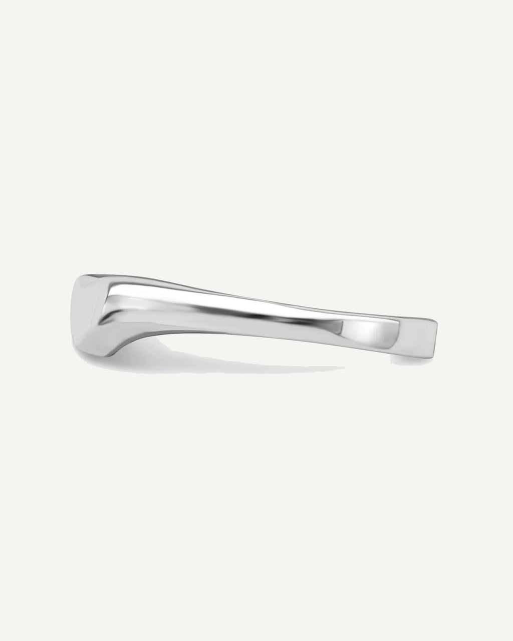 Sterling Silver RH-plated Polished Elongated Heart Size 3 Ring – View 3