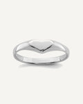 Sterling Silver RH-plated Polished Elongated Heart Size 3 Ring – View 1