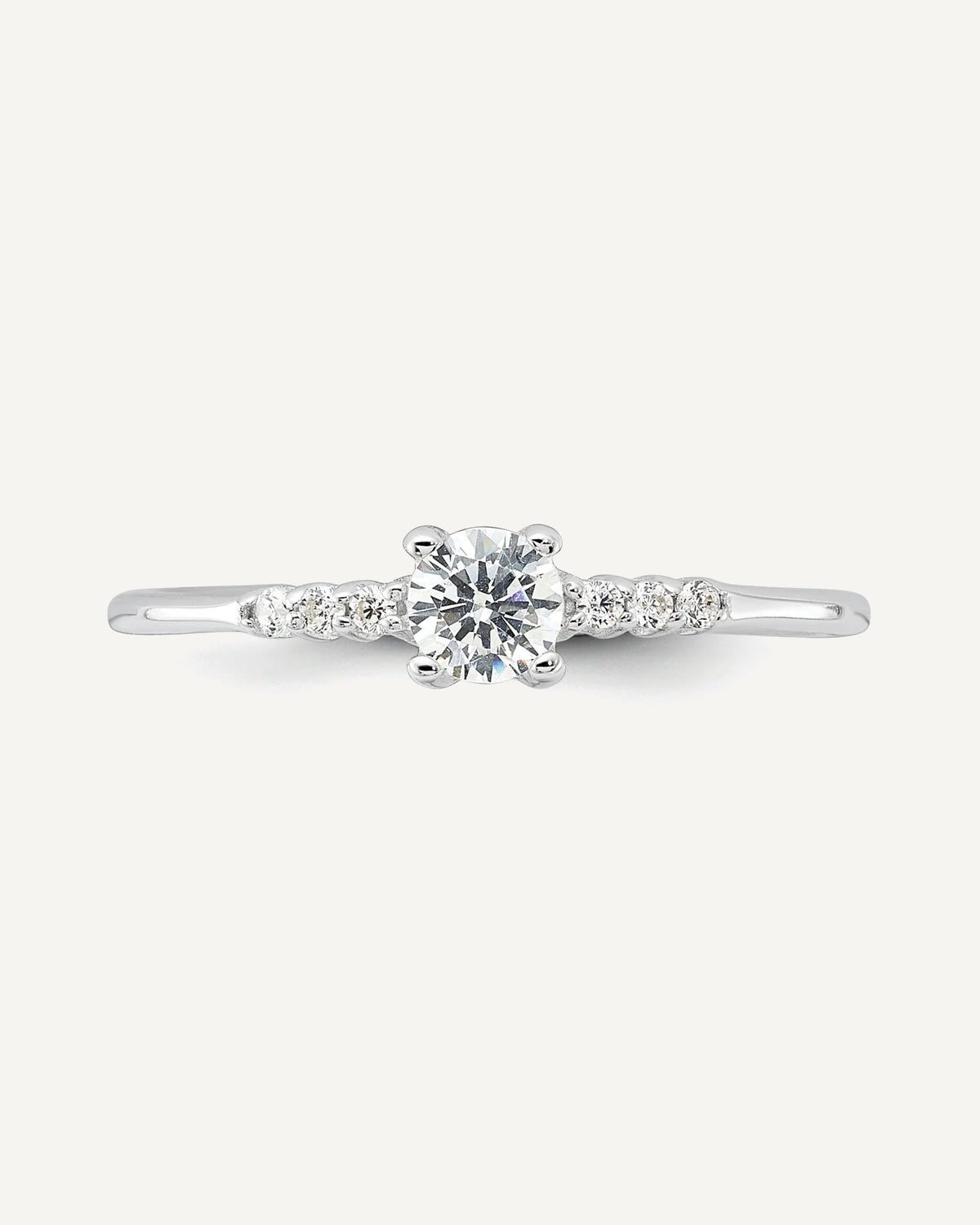 Sterling Silver E-coated CZ Ring – View 4