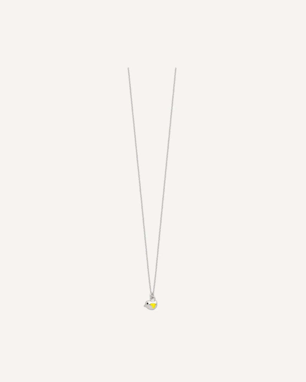 Sterling Silver Polished Yellow and Black Enameled Bird 14 Inch Necklace and Post Earrings Set – View 5