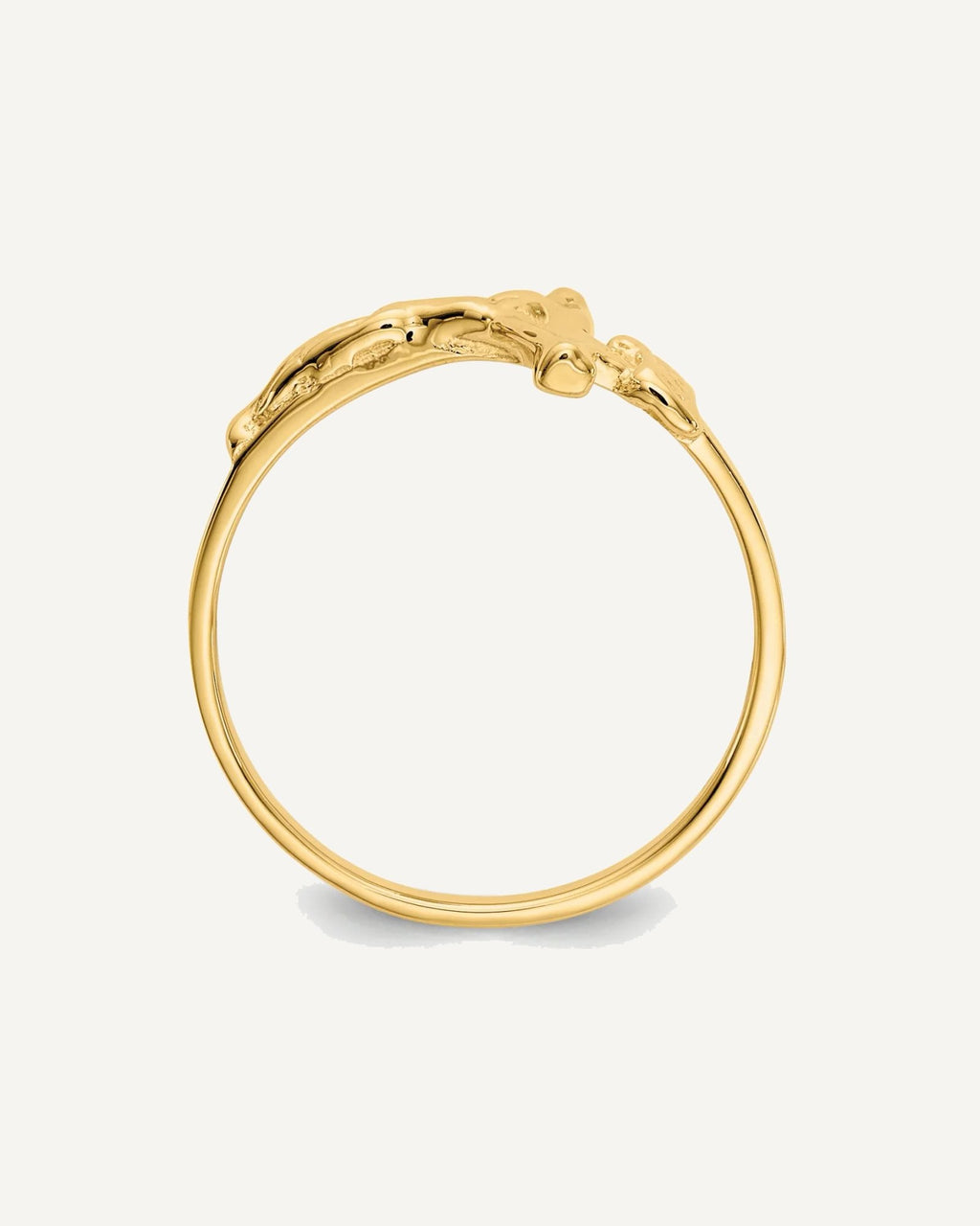 Gold Polished Children's Cross Rings – View 7