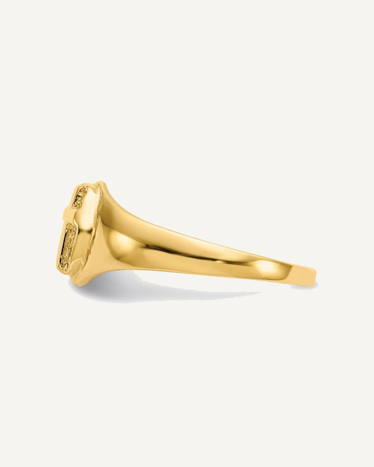 Gold Polished Children's Cross Rings – View 9