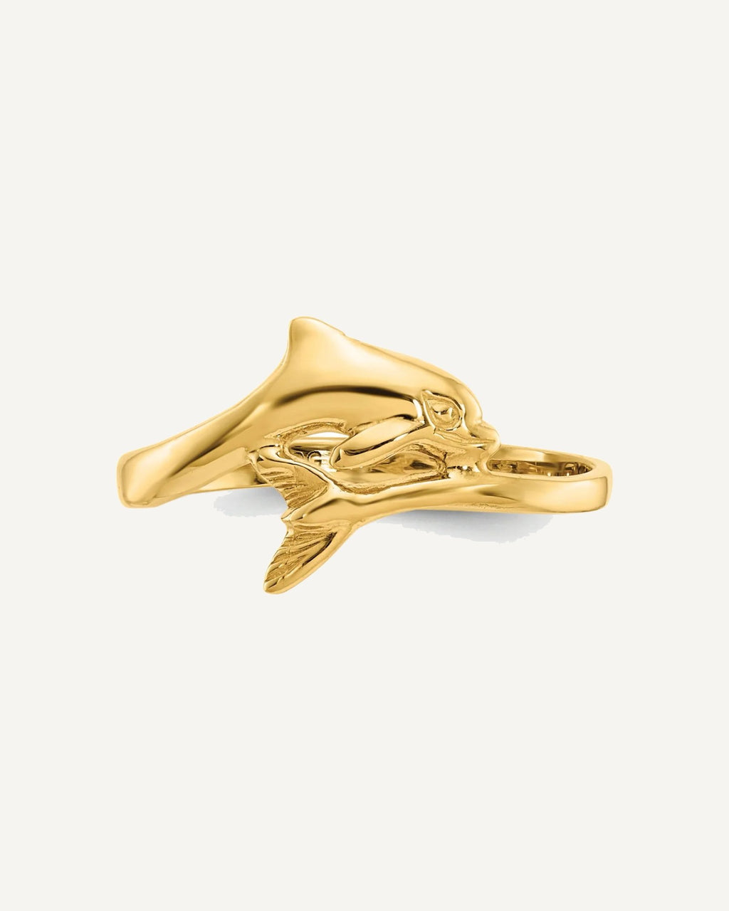 Gold Polished Dolphin Rings – View 5