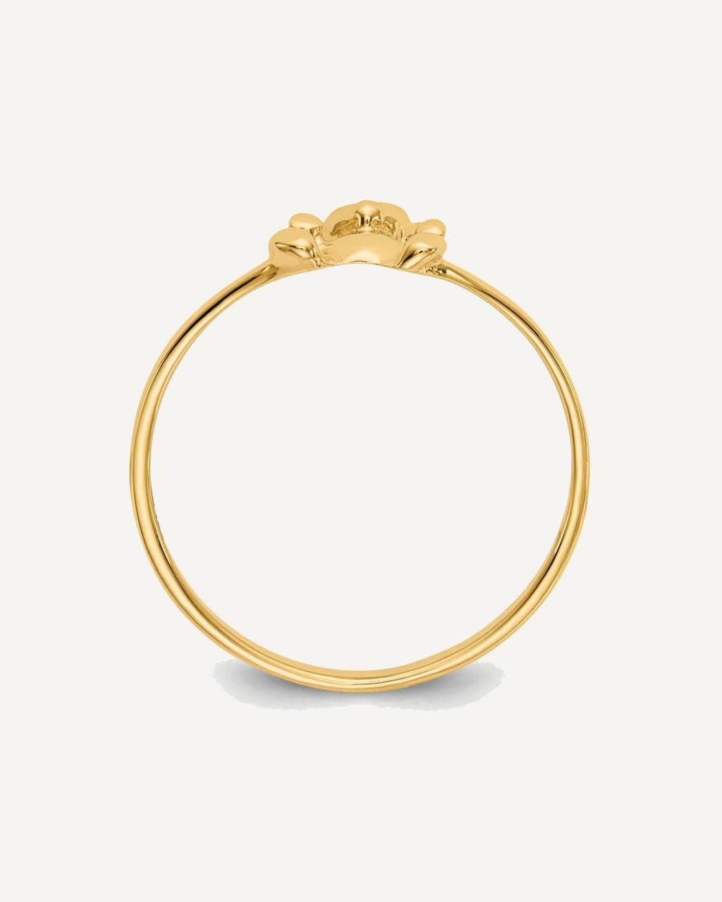 14k Polished Teddy Bear Size 5 Ring – View 2