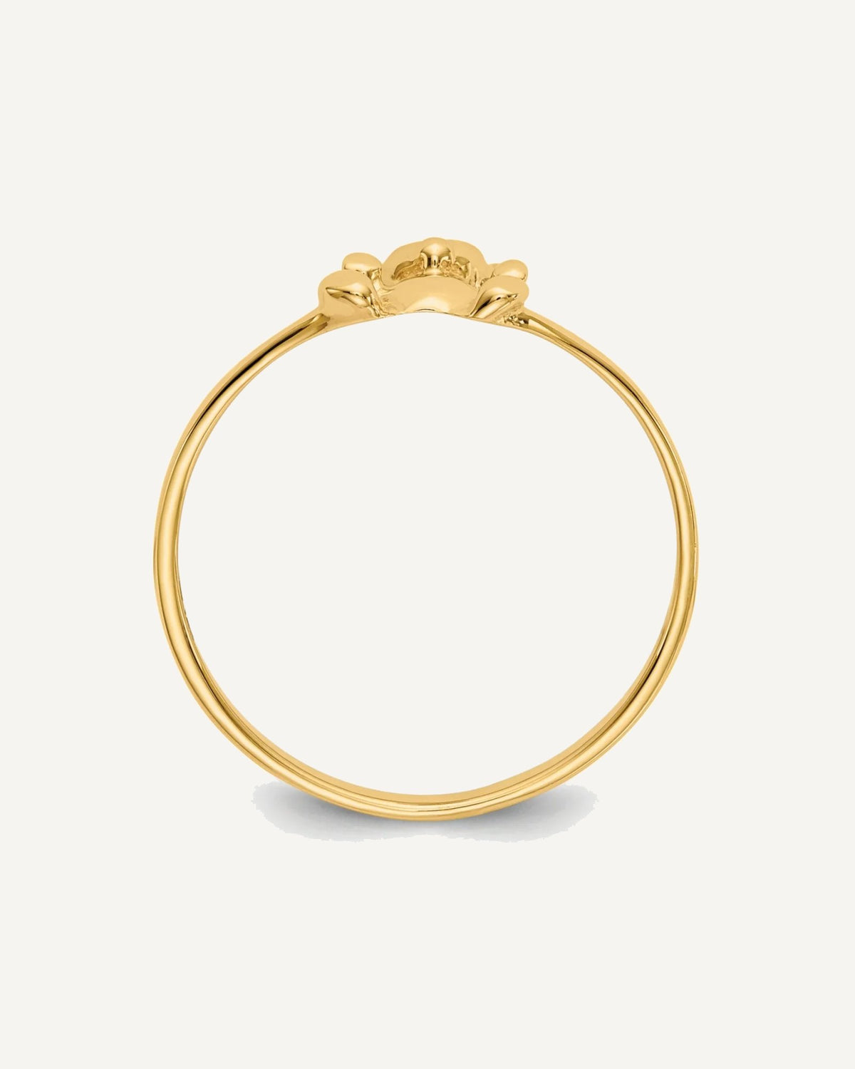 14k Polished Teddy Bear Size 5 Ring – View 2