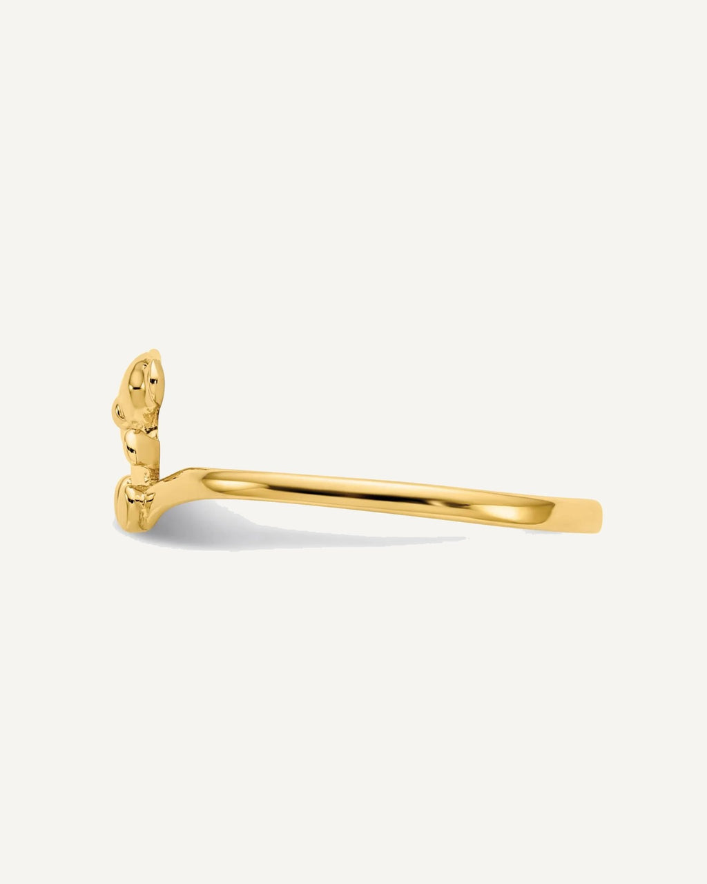 14k Polished Teddy Bear Size 5 Ring – View 4