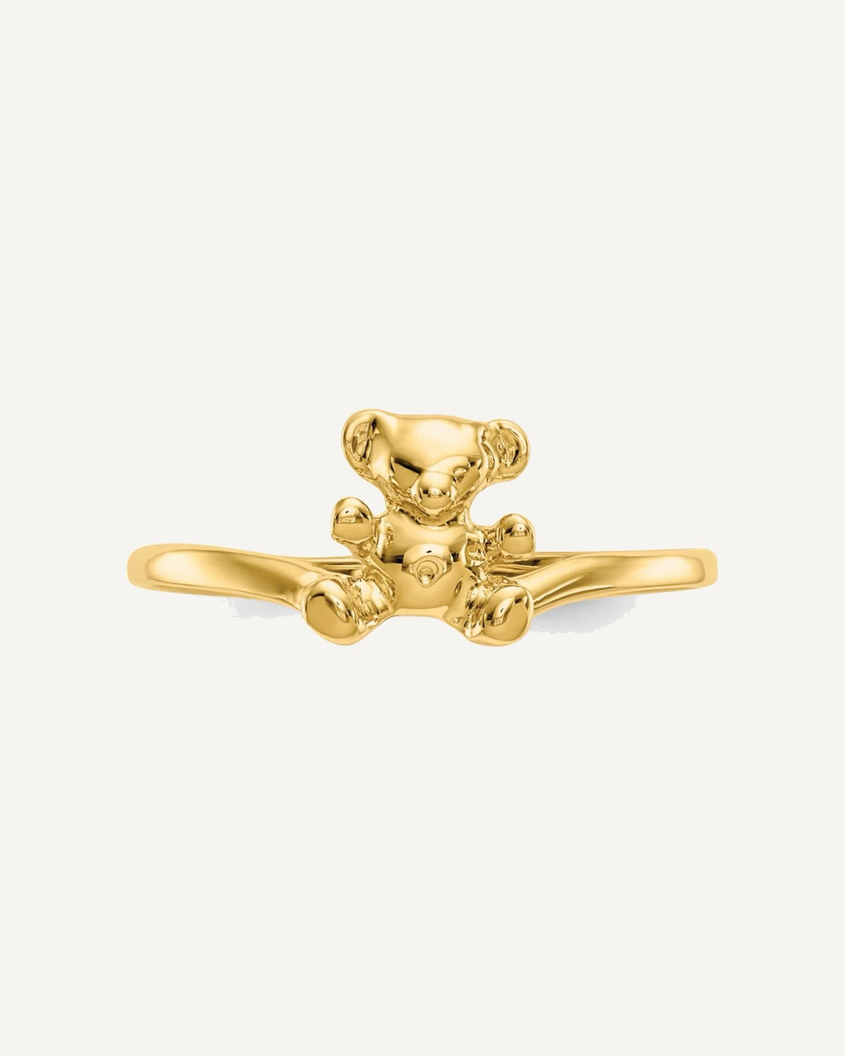 14k Polished Teddy Bear Size 5 Ring – View 5