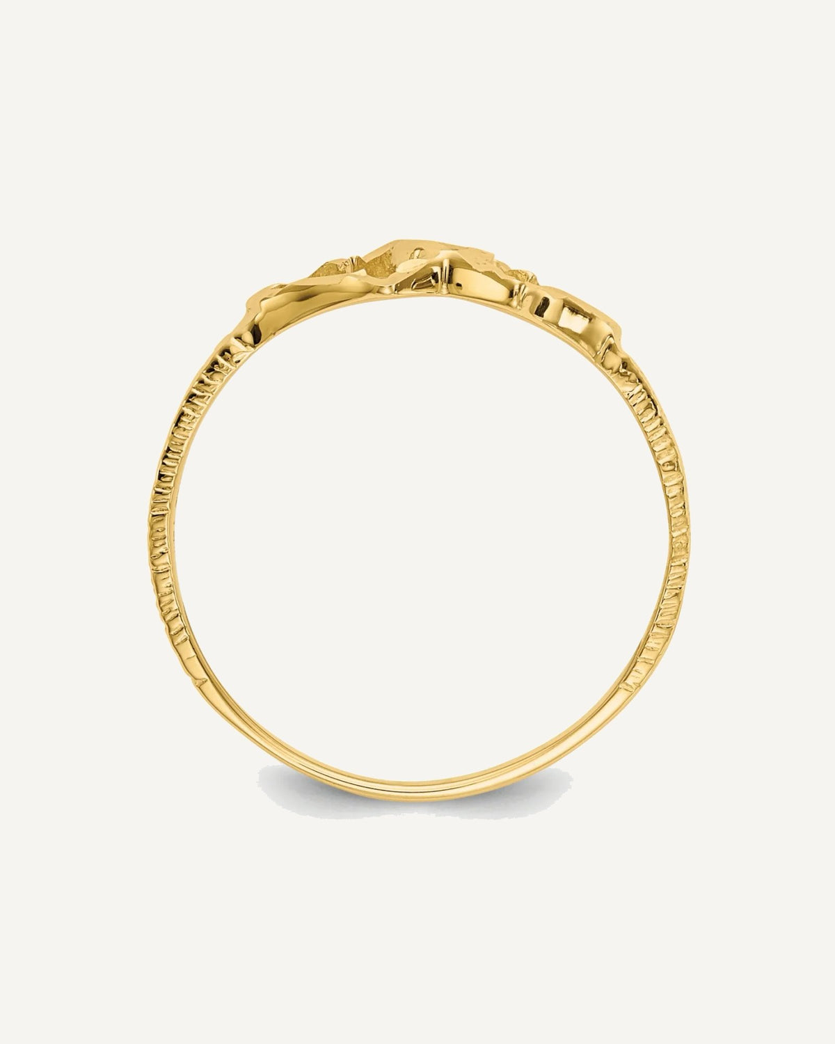 Gold Polished Children's Heart Rings – View 7