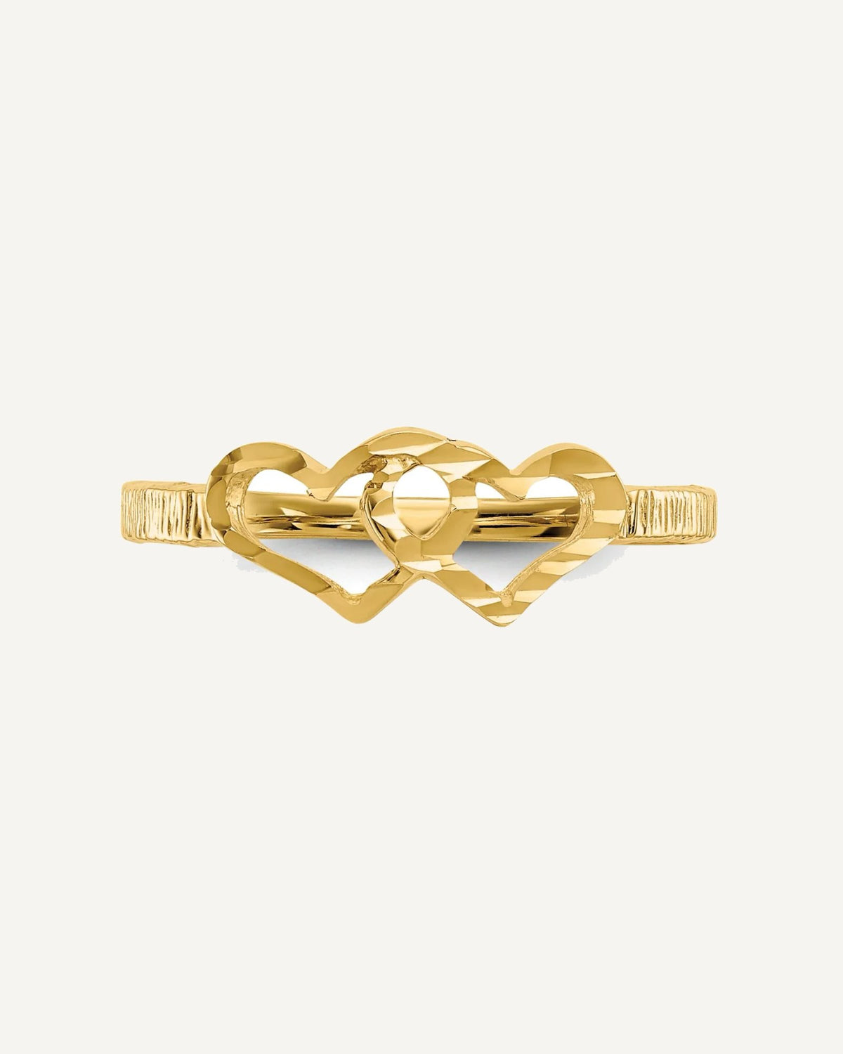 Gold Polished Children's Heart Rings – View 10