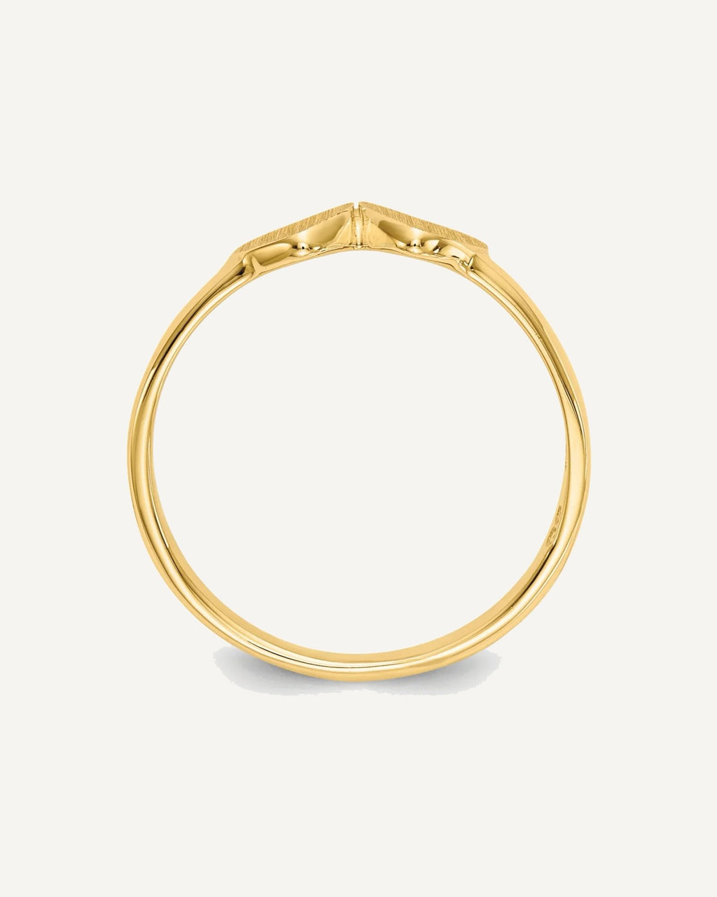 Gold Polished Children's Heart Rings – View 7