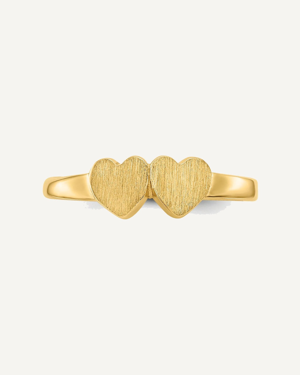 Gold Polished Children's Heart Rings – View 10