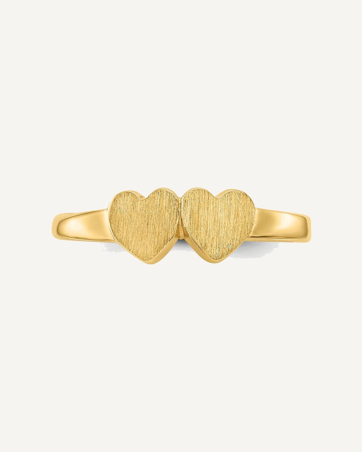 Gold Polished Children's Heart Rings – View 10