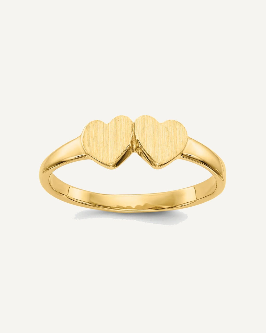 Gold Polished Children's Heart Rings – View 6