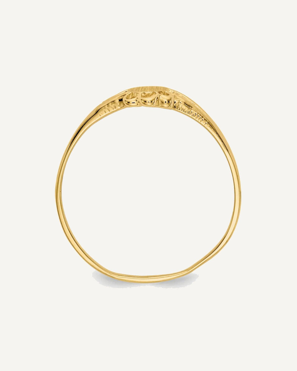 Gold Polished Children's Signet Rings – View 7