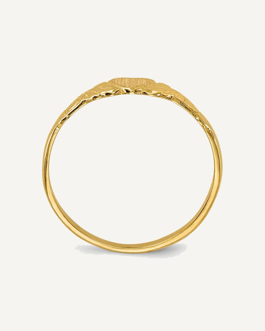 Gold Polished Children's Heart Rings – View 2