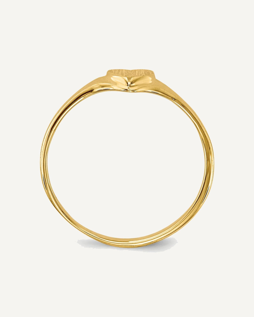 Gold Polished Children's Heart Rings – View 7
