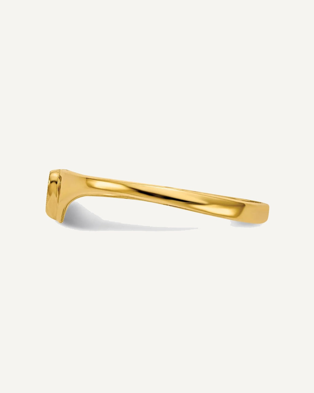 Gold Polished Children's Heart Rings – View 8