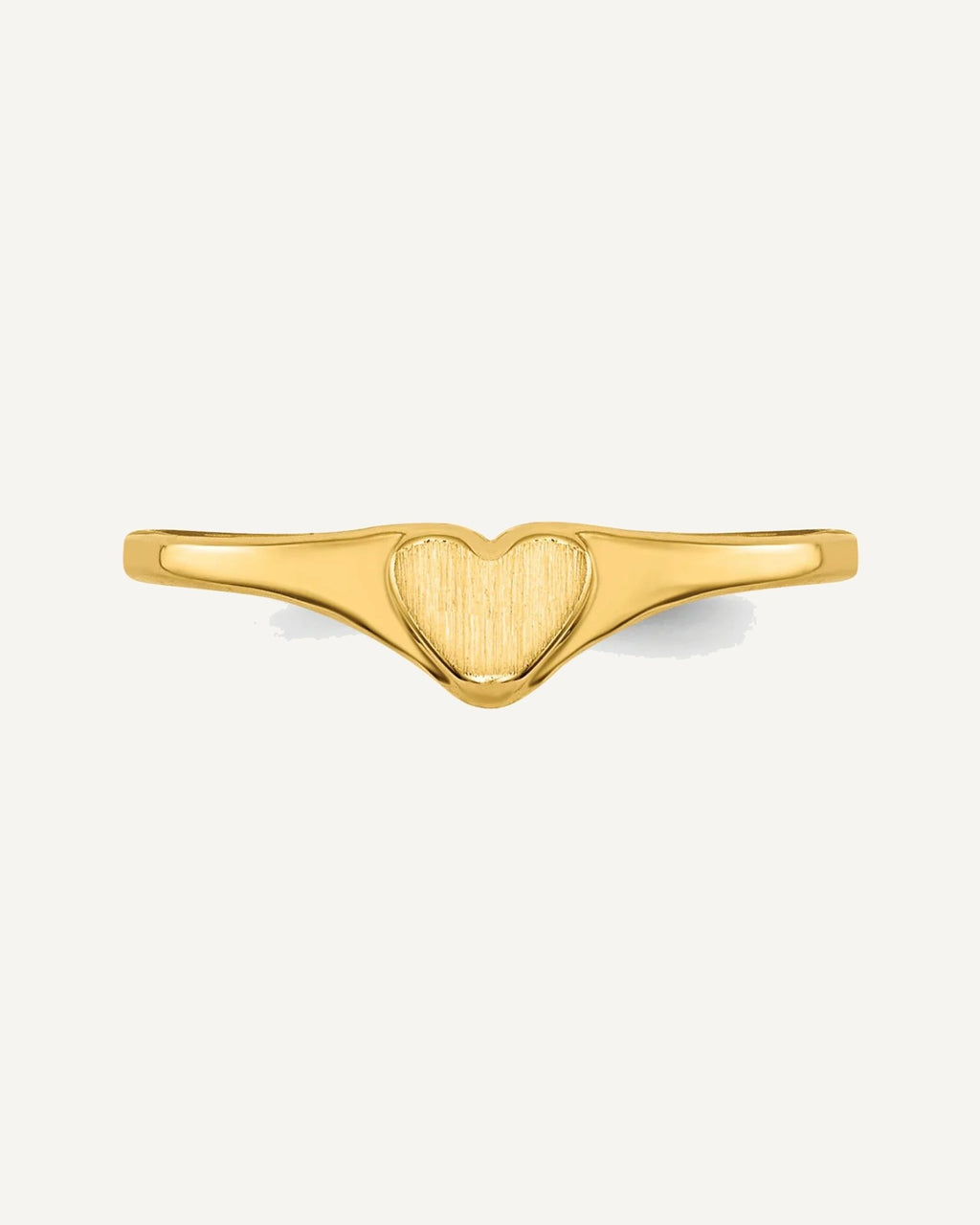Gold Polished Children's Heart Rings – View 9