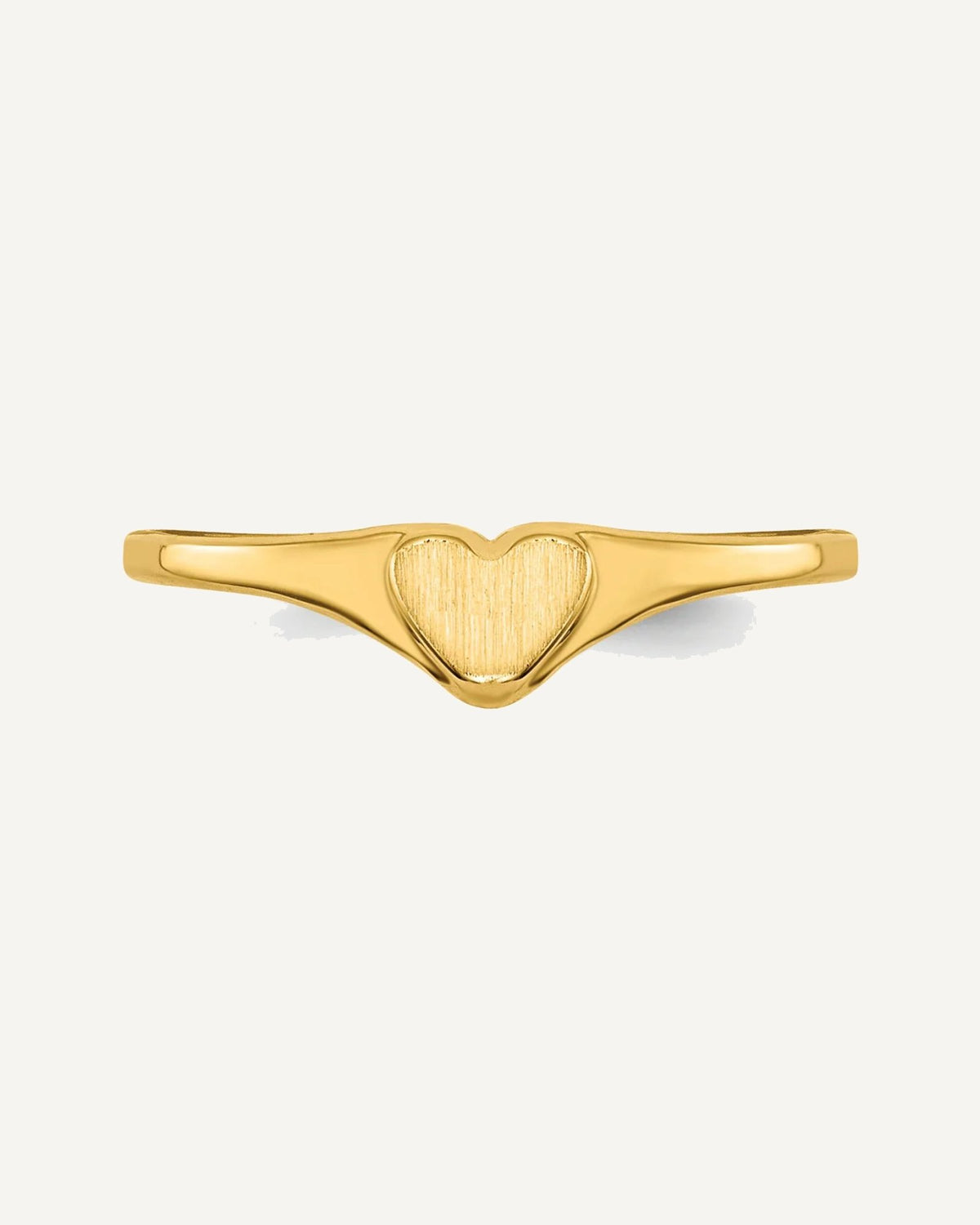 Gold Polished Children's Heart Rings – View 9