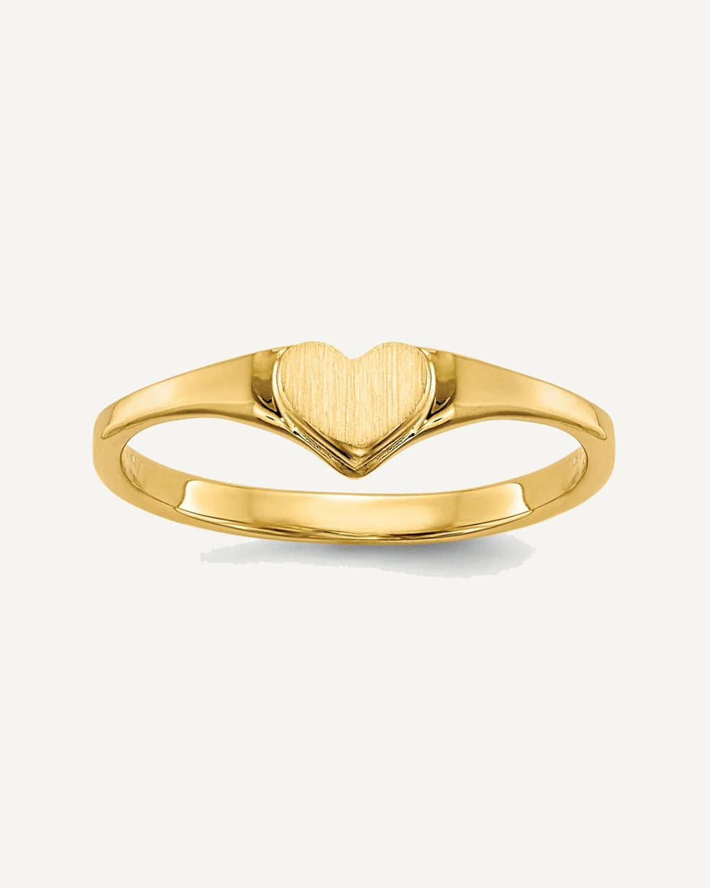 Gold Polished Children's Heart Rings – View 6