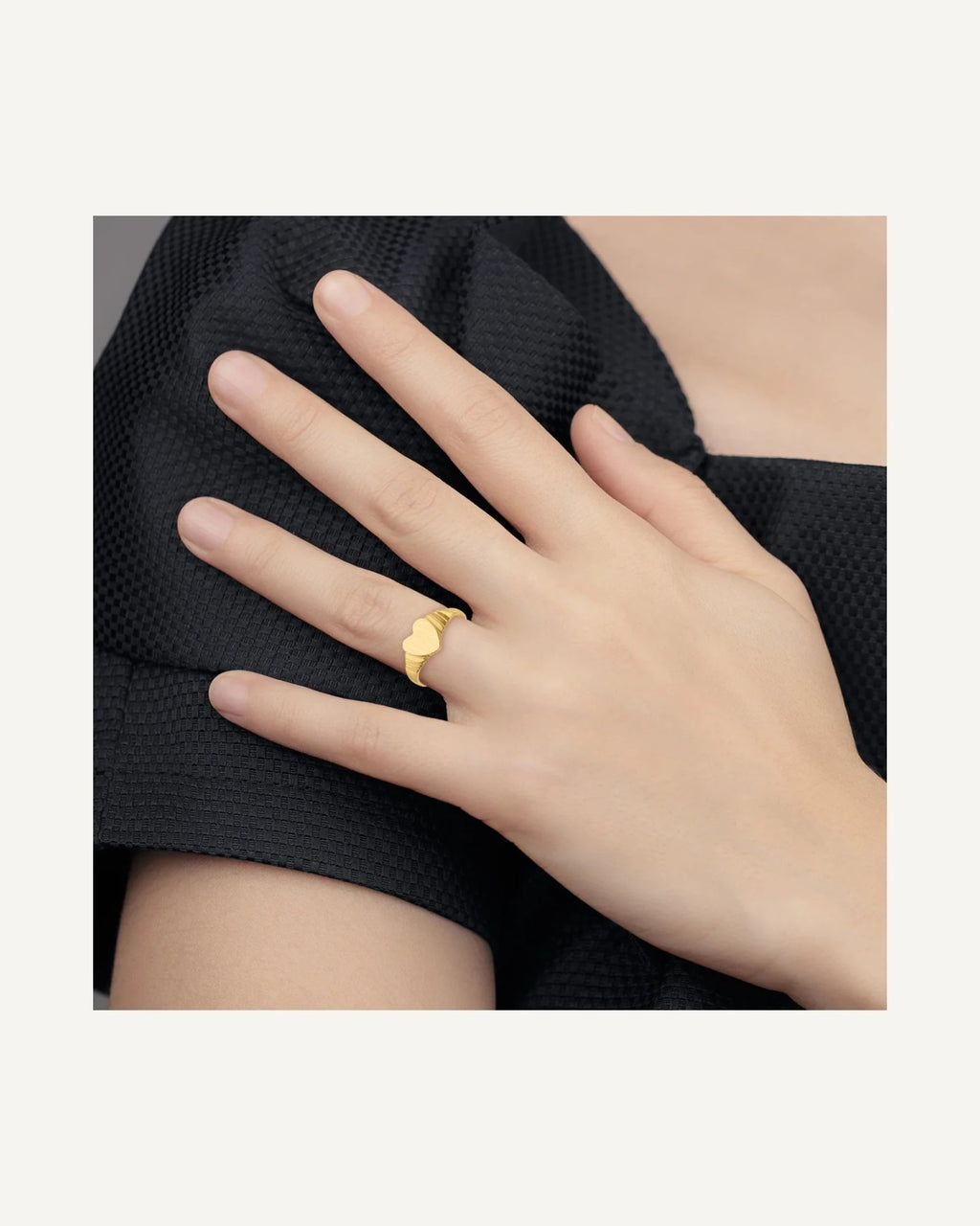 Gold Polished Children's Heart Rings – View 6