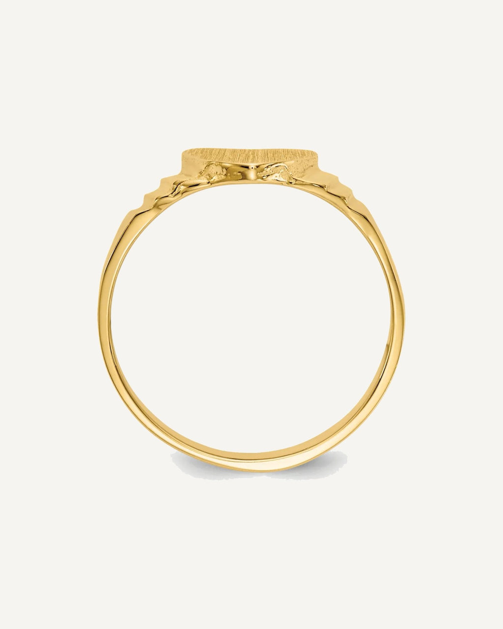 Gold Polished Children's Heart Rings – View 2