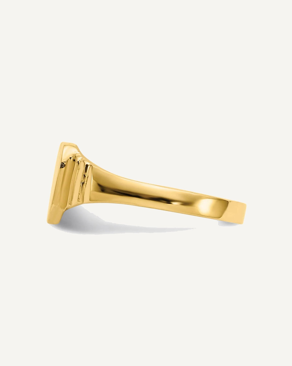 Gold Polished Children's Heart Rings – View 4