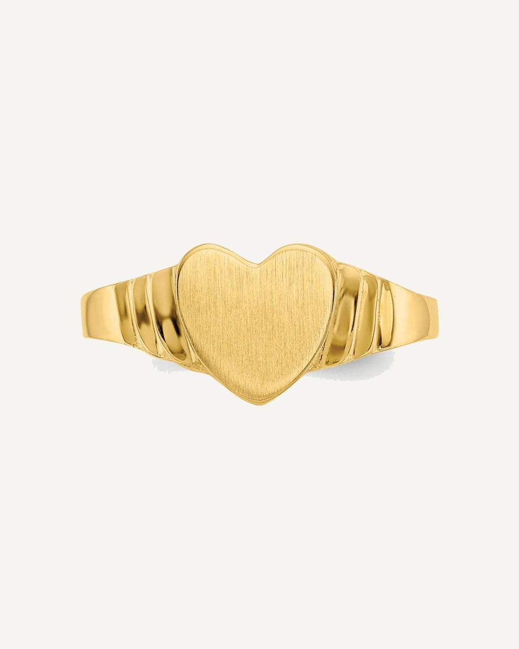 Gold Polished Children's Heart Rings – View 5