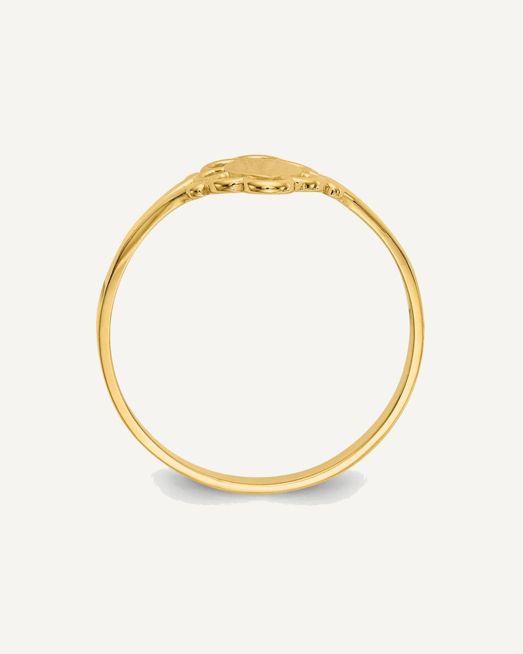 Gold Polished Children's Signet Rings – View 2