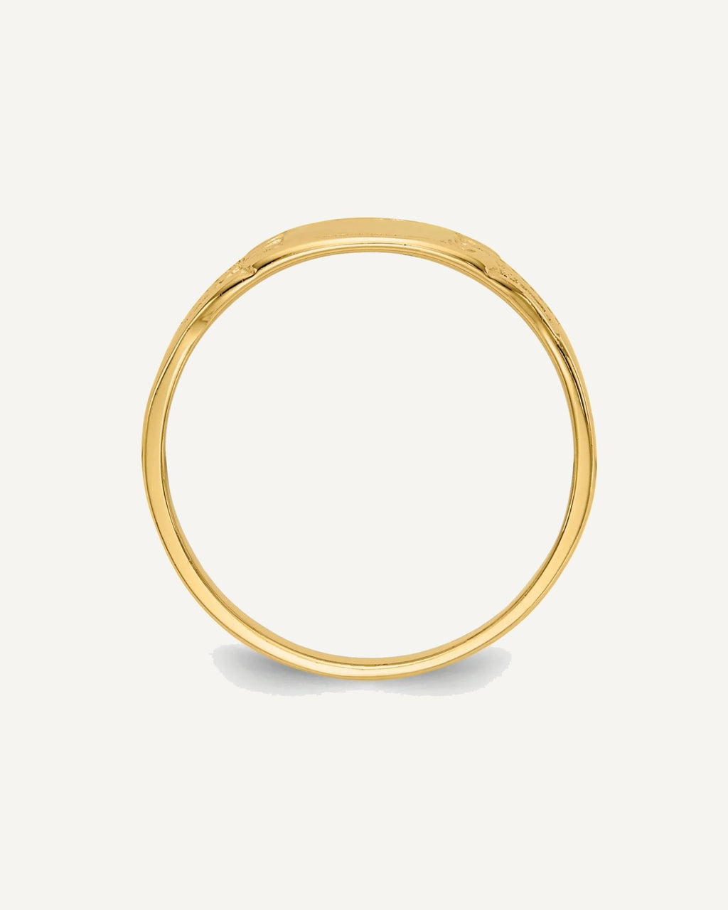 14K Polished 6.25x4.0mm Closed Back Size 3.25 Rectangular Signet Ring – View 2