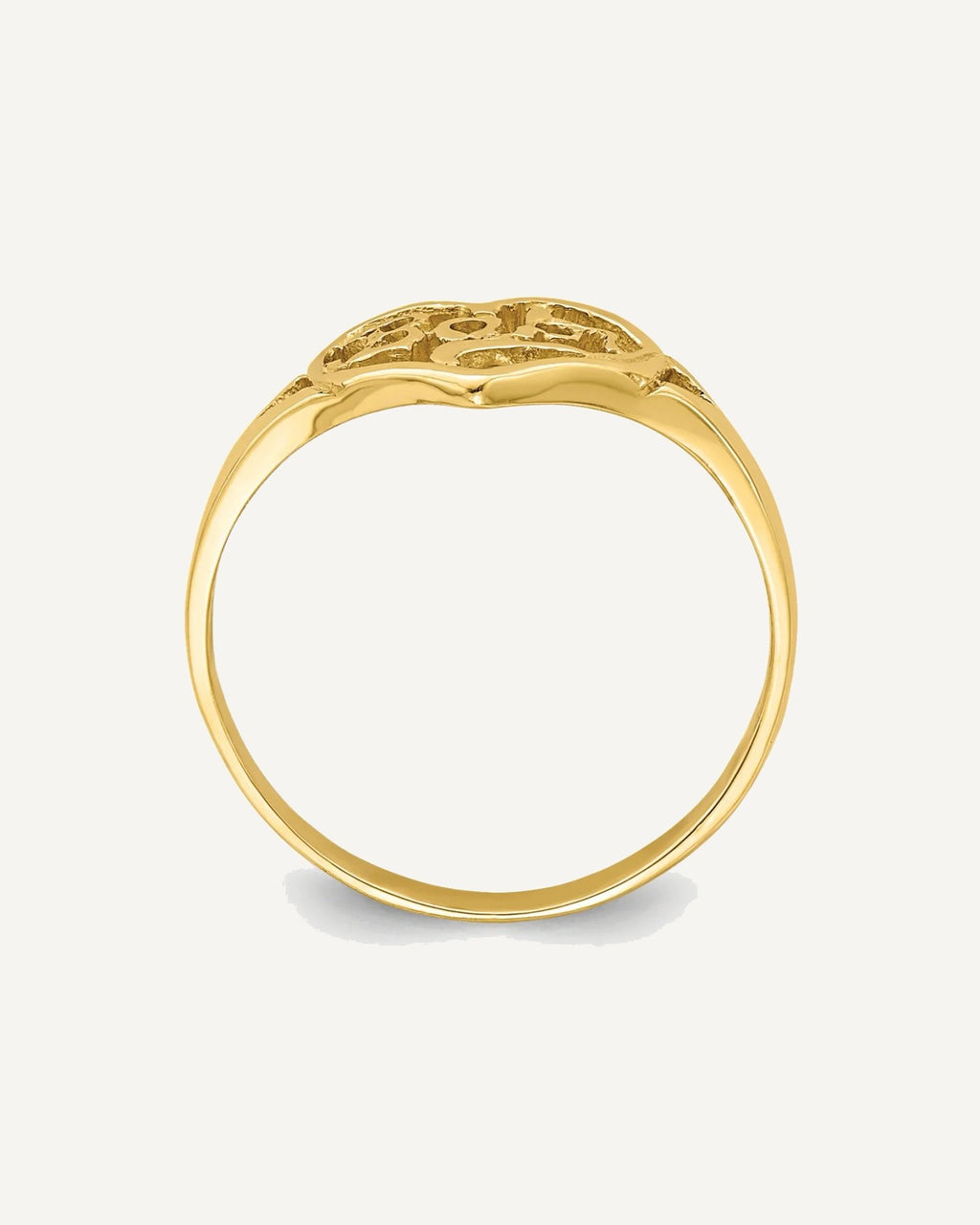14K Cut-out BABY Heart Size 2.25 Ring – View 2