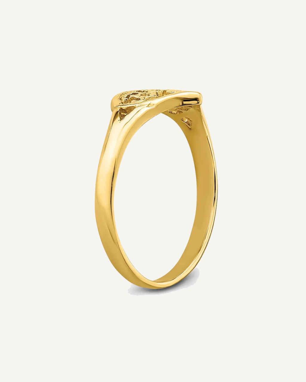 14K Cut-out BABY Heart Size 2.25 Ring – View 7