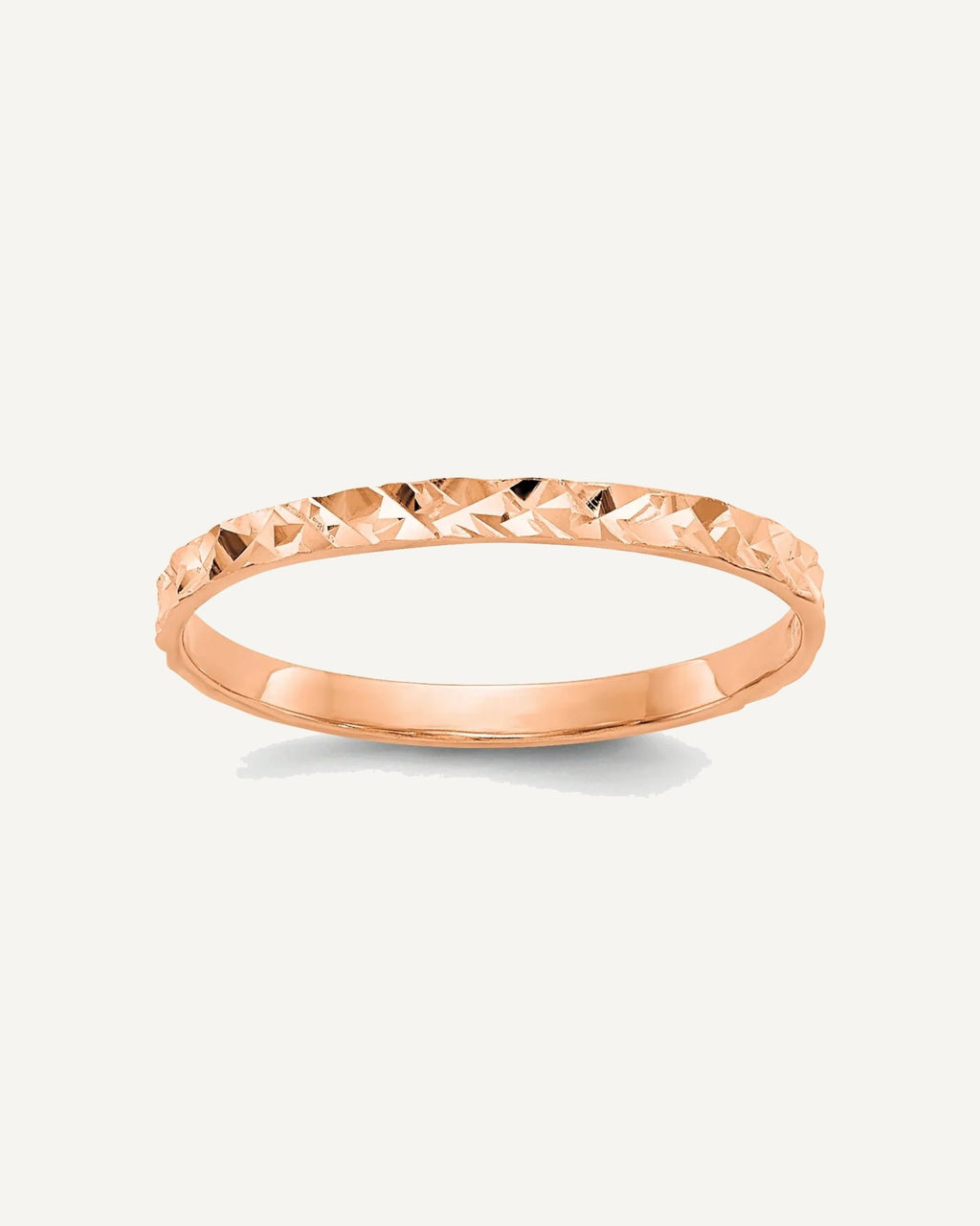 Gold Polished Diamond-cut Children's Rings – View 6