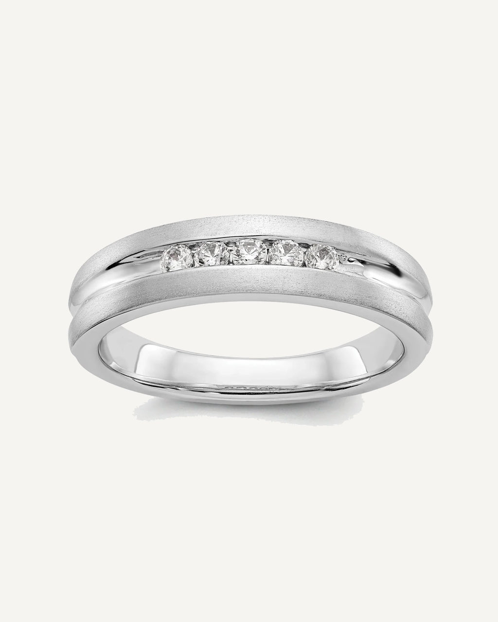Men's Diamond Channel Bands – View 1