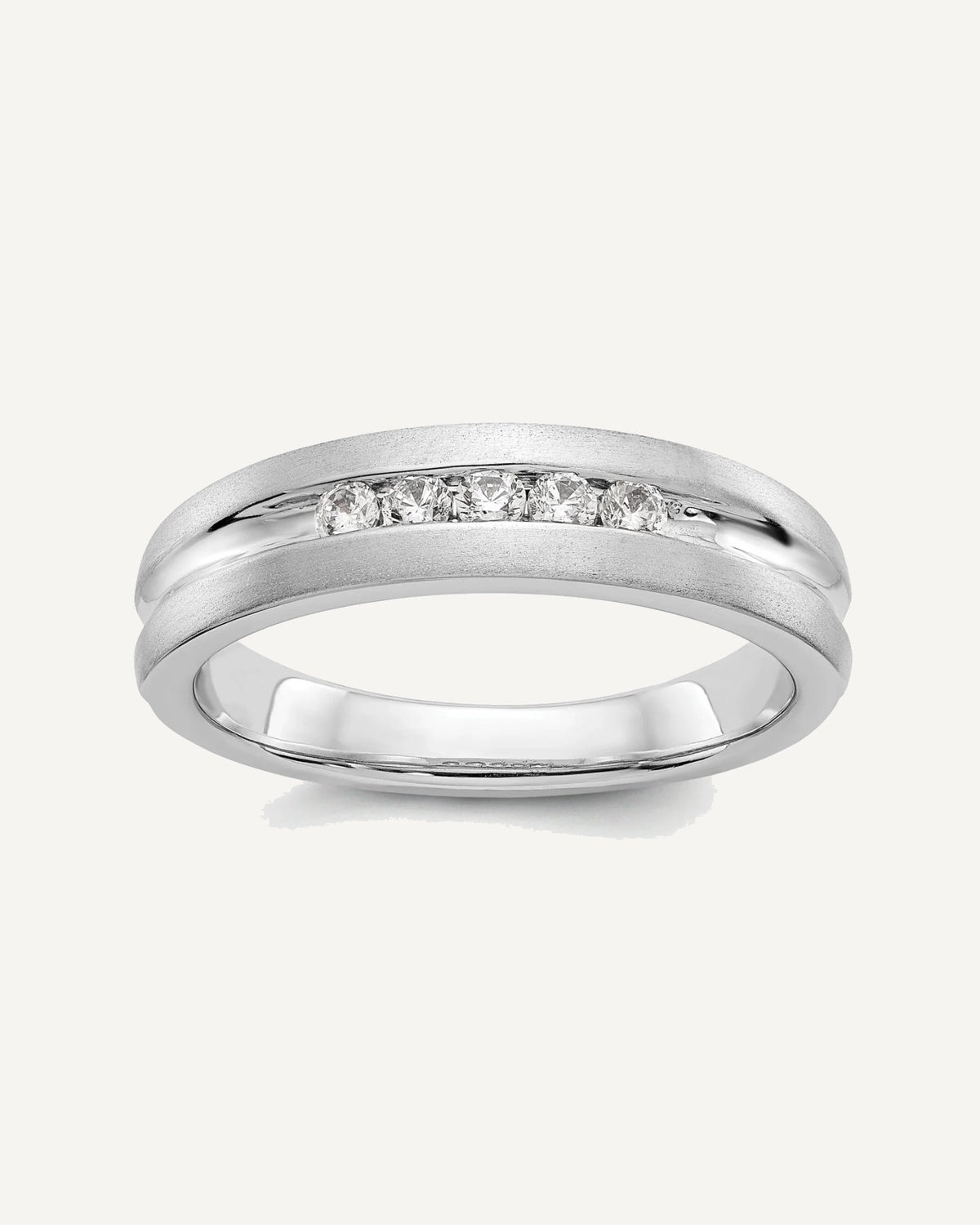 Men's Diamond Channel Bands – View 1