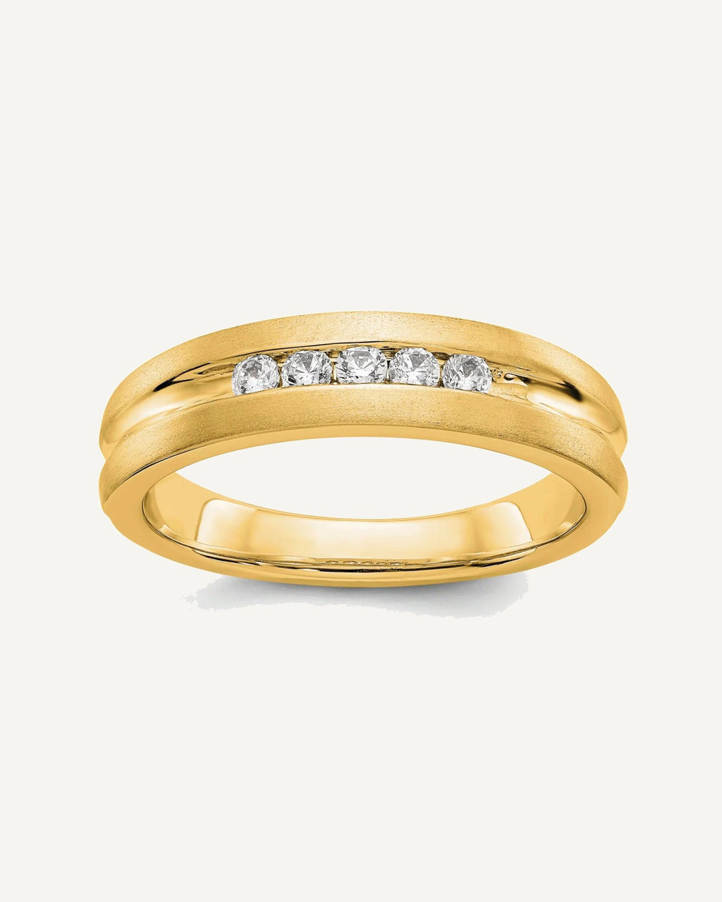 Men's Diamond Channel Bands – View 2