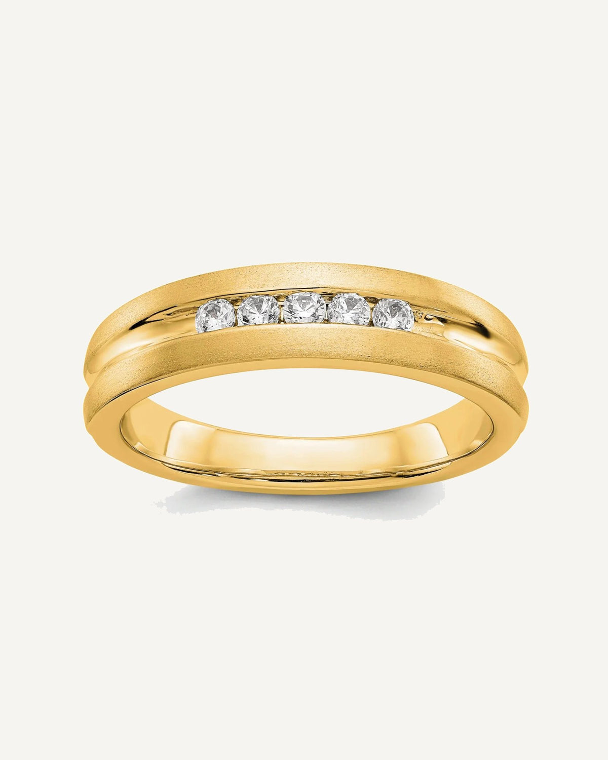 Men's Diamond Channel Bands – View 2