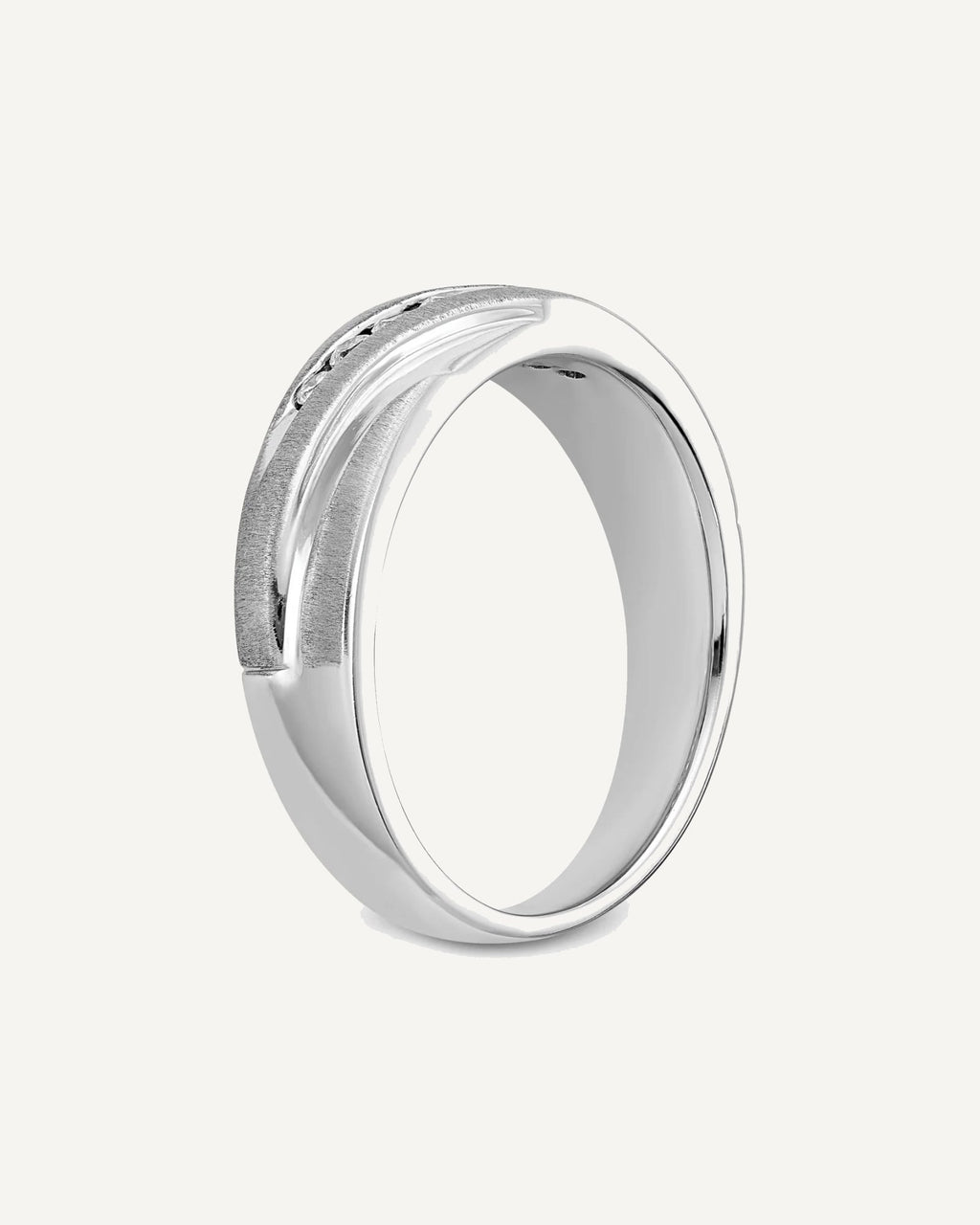 True Origin Lab Grown Diamond Brushed & Polished Men's Bands – View 9