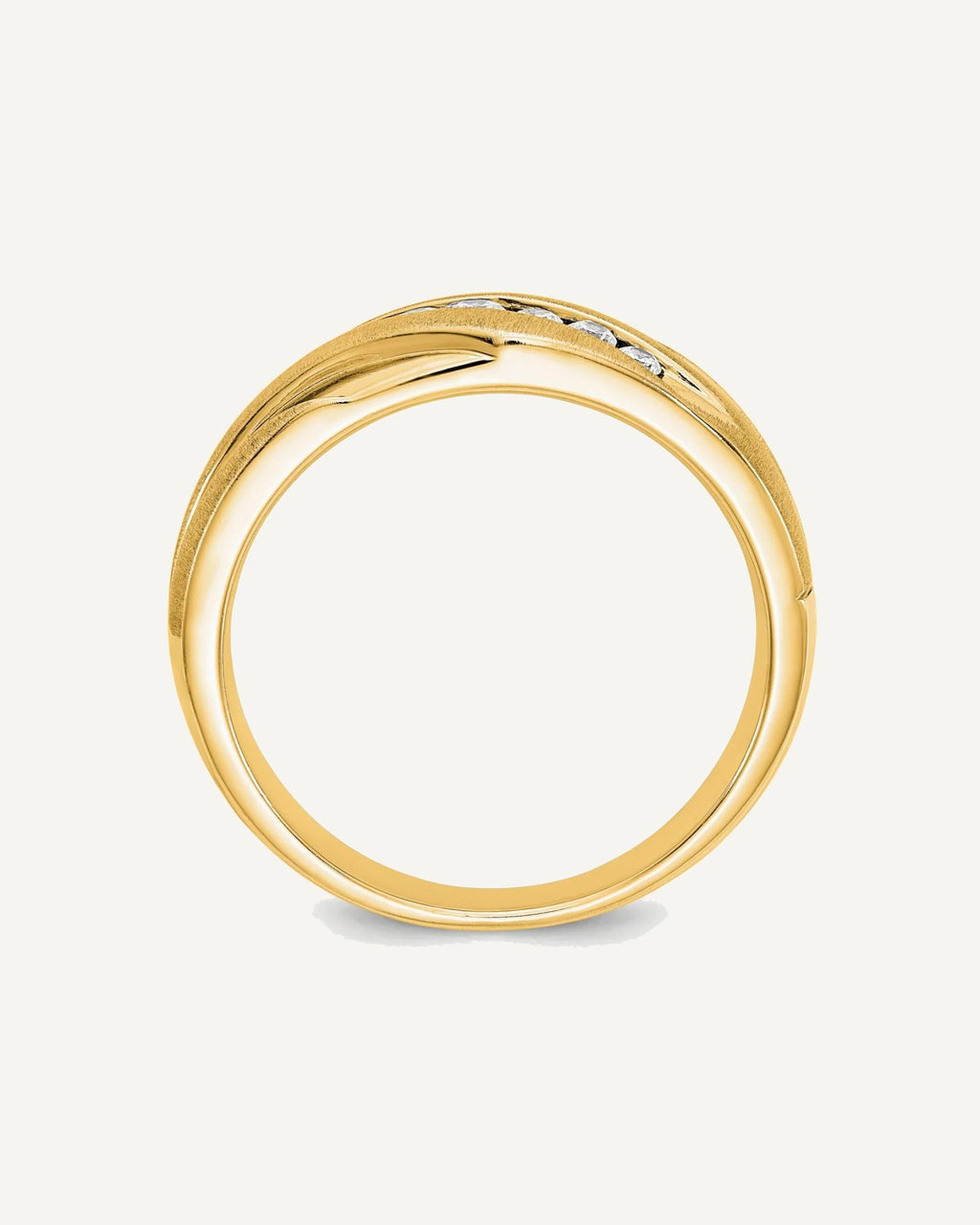 True Origin Lab Grown Diamond Brushed & Polished Men's Bands – View 12