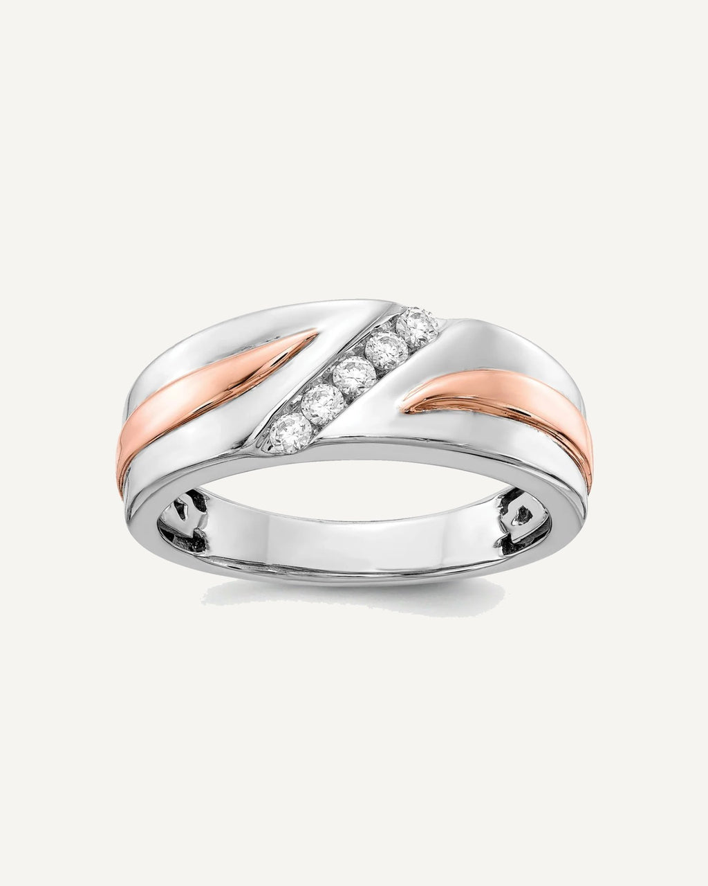 Two-Tone Diamond Bands – View 1